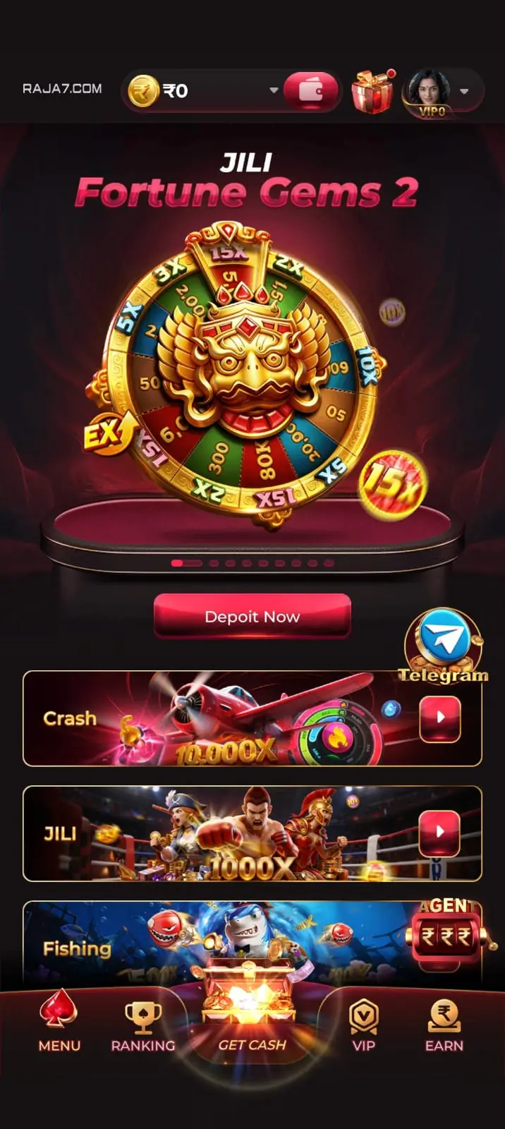 RAJA7 Game live gaming section